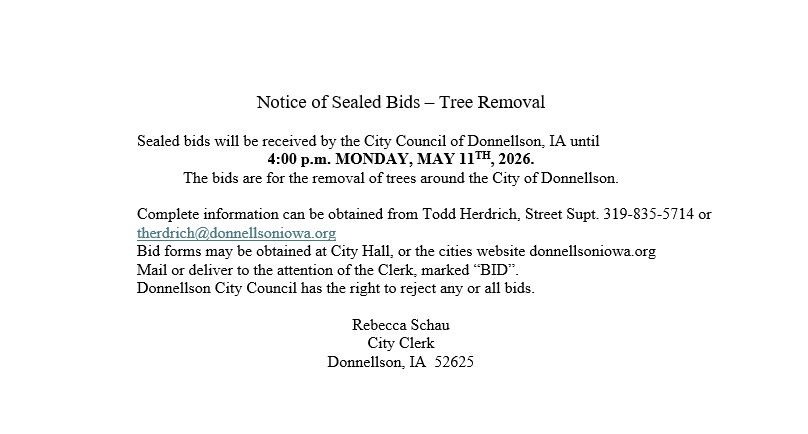 Tree removal notice 
